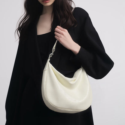 Luxurious French Inspired Genuine Leather Women's Underarm Bag Chic Cowhide Design for Effortless Style and Durability