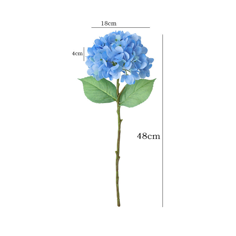 Luxurious Single Stem Silk Hydrangea –  Quality Faux Floral Home Decor for Elegant Interiors | Stylish and Realistic Artificial Flower Arrangement