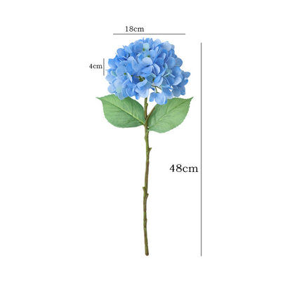 Luxurious Single Stem Silk Hydrangea –  Quality Faux Floral Home Decor for Elegant Interiors | Stylish and Realistic Artificial Flower Arrangement