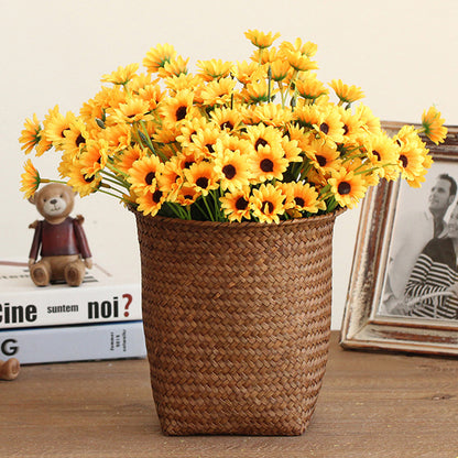 Sunshine Sunflower Floral Arrangement - Creative Nordic-Inspired Handmade Faux Flower Decor for Home, Rustic Gift Bouquet