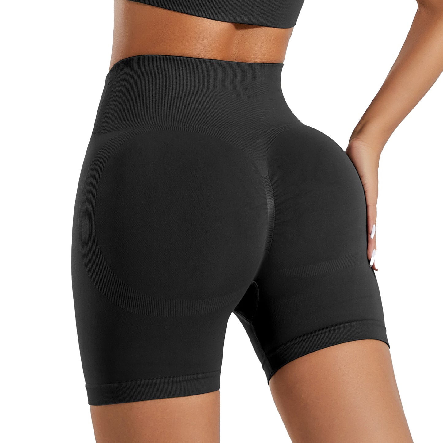 High Waisted Butt Lifting Quick Dry Yoga Shorts for Women Seamless Comfortable Fitness Running Shorts for Summer Outdoor Workouts