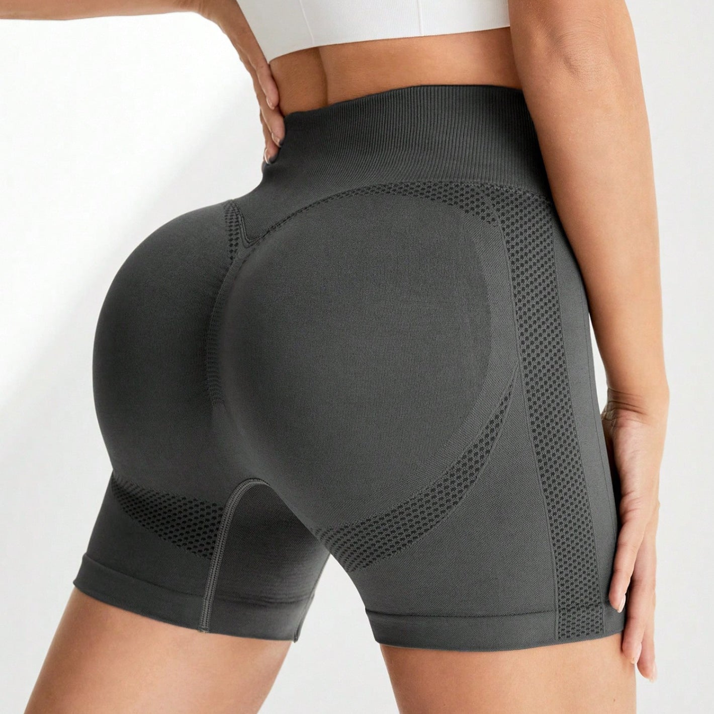 High Waisted Sculpting Yoga Shorts for Women Butt Lifting Slimming Fit Workout Short Pants for Running and Fitness