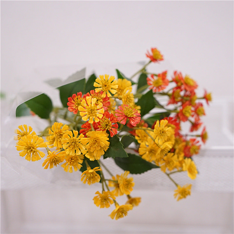 Fresh and Breezy Faux Daisy Bouquet - Charming Chamomile Decorative Fake Flowers for Home, Interior Design, and Hospitality Tabletops