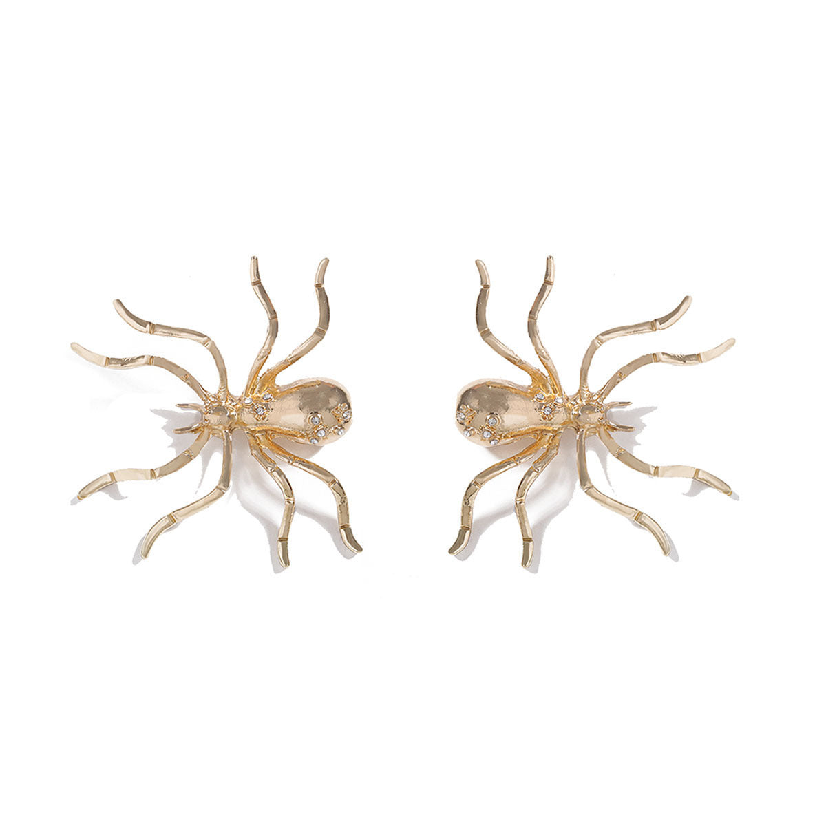 Trendy Urban Chic Oversized Alloy Spider Stud Earrings - Unique Alternative Design for Bold Fashion Statements