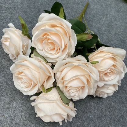 Stunning Realistic Multi-Head Artificial Rose Bouquet for Wedding Decorations, Photography Props, and Event Decor - Perfect for Bridal Arrangements