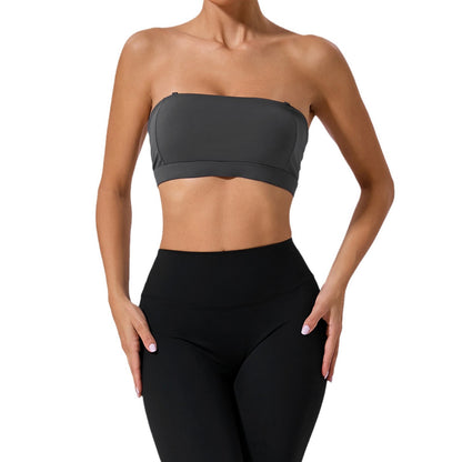 Versatile Removable Shoulder Strap Anti Slip Sports Bra Crop Top for Yoga Running and Fitness for Active Wear and Outdoor Workouts Style No 31462