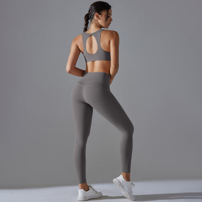 Revolutionary High Waisted Butt Lifting Leggings Sports Bra Set for Women No Underwear Needed for Comfort During Running Yoga and Fitness Workouts