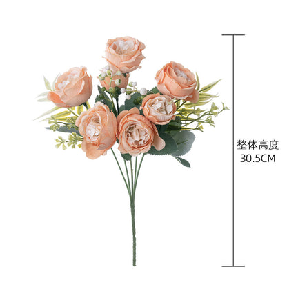 Stunning Faux Rose Wall Decor - Realistic Rose Bouquet for Home Decoration and Wedding Celebrations - Perfect Wedding Handheld Flowers, Model MW55506