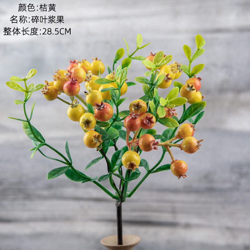 Stunning Christmas Berry Bean Stem Faux Flowers for Home Décor | Elegant Wedding Handheld Bouquets & Aisle Decorations |  Quality Fake Floral Arrangements - MW74411