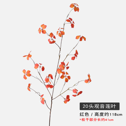 90cm Realistic Guanyin Lotus Leaf Faux Flower with 115cm Vining Stems – Perfect for Fall Décor, Minimalist Home Styling, and Eco-Friendly Decorations