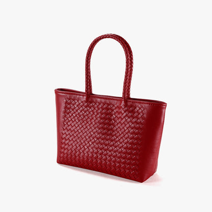 Handcrafted Spring Season Genuine Leather Shoulder Bag Minimalist Wool Bag for Women Versatile for Commuting