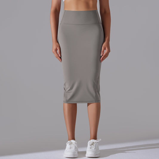 High Waisted Bodycon Midi Skirt for Women Comfortable Stretchy and Breathable Split Yoga Skirt for Casual and Athletic Wear