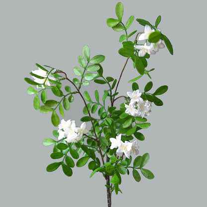 Vibrant Faux Four-Pronged Single Branch Edamame Bean Andromeda Blossom - Elegant Artificial Floral Home Décor Arrangement for Stylish Interiors