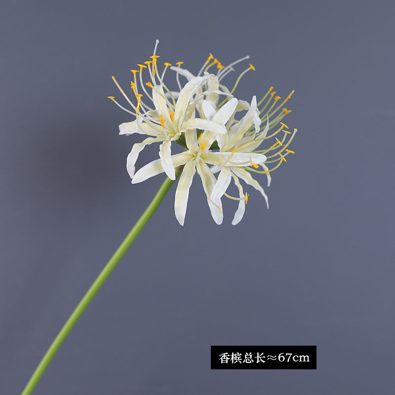 Realistic Faux Wind and Rain Orchid - Stunning Manjusaka Artificial Flower for Home Decor, Traditional Hanfu Photography Props and Botanical Accent