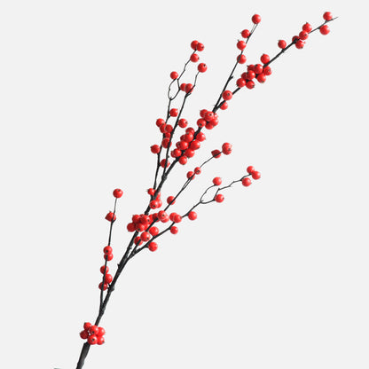 Realistic Red Berry Decor –  Artificial Sea Buckthorn and Holly Berries for Luxurious Home Decoration and Wedding Arrangements