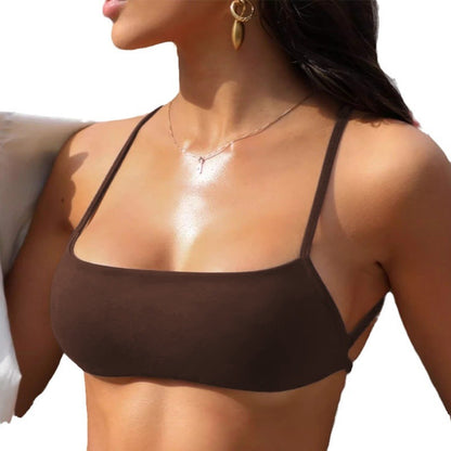 Women's Fitness Bra Back Support Outdoor Running Top with Removable Padding for Yoga and Gym Workouts