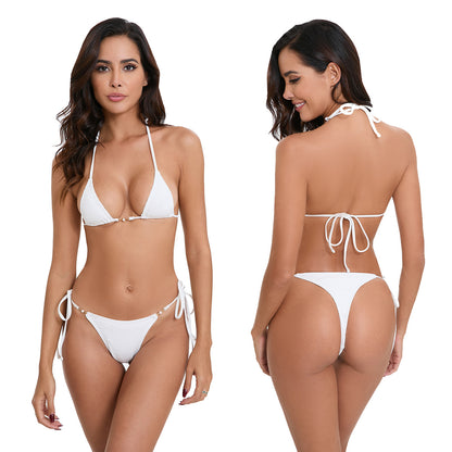 Lace Up Bikini Set for Women Two Piece Swimsuit 66006 with Adjustable Ties and Flattering Fit