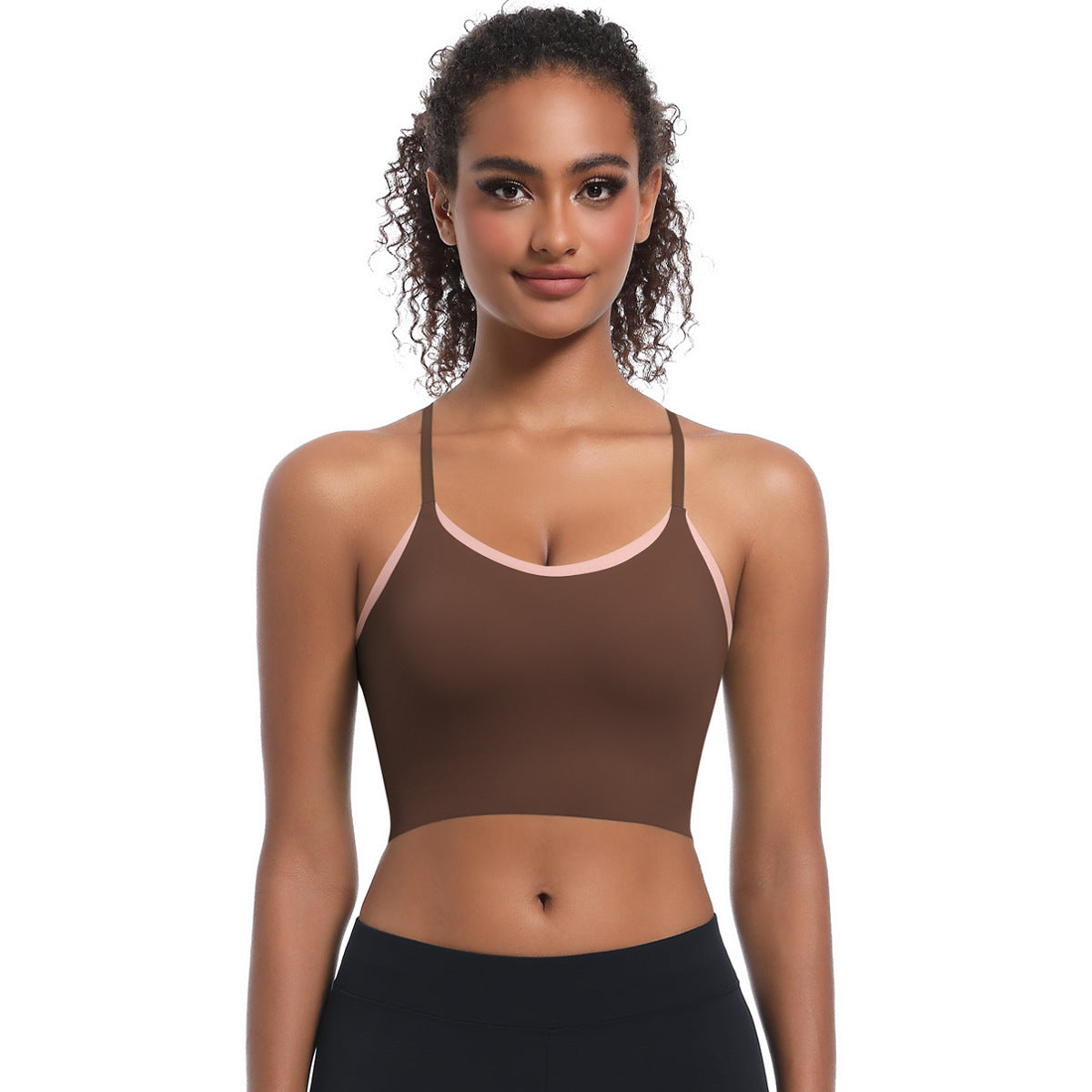 Breathable and Quick Dry Yoga Sports Bra with Back Design Shockproof and Comfortable for Running and Gym Workouts