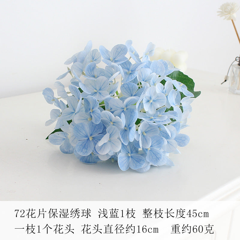 Realistic 72-Petal Hydrangea - Luxurious 3D-Printed Faux Floral Arrangement for Weddings and Home Decor - Long-Lasting Hydrating Effect