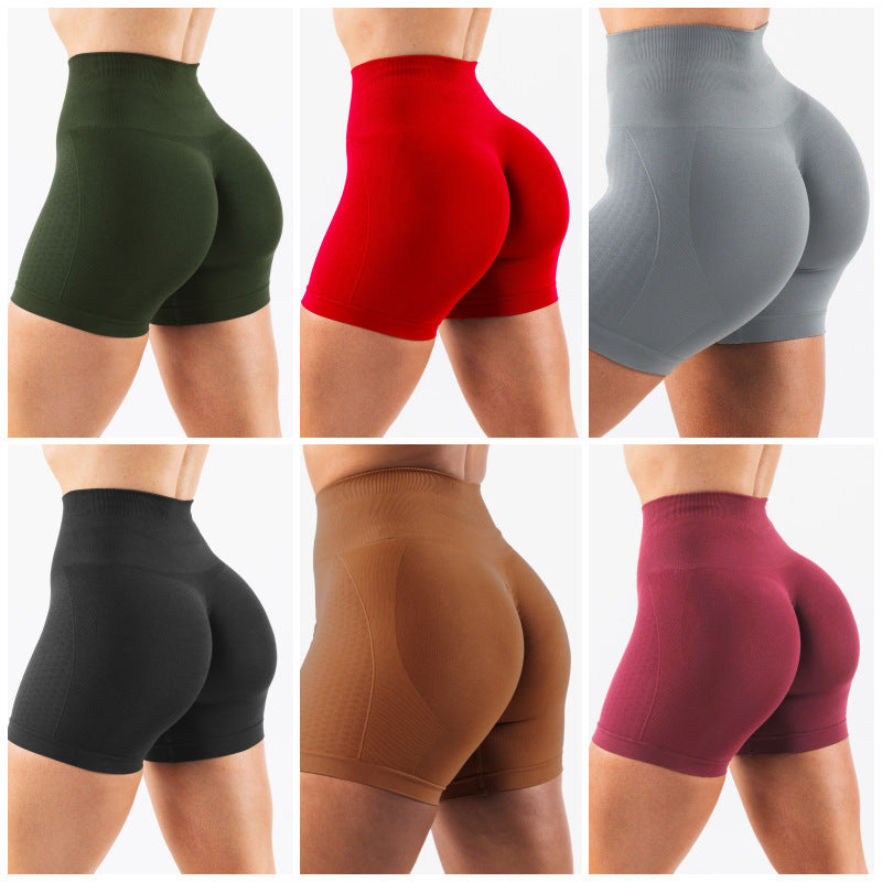 Seamless Gym Shorts for Women 6 Colors Available Honey Peach Design for Yoga and Fitness Activities