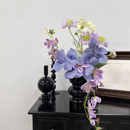 Luxurious Faux Orchid Flower Bouquet - Elegant Home Decor for Living Room & Wedding Arrangements - Inspired by Monet’s Garden