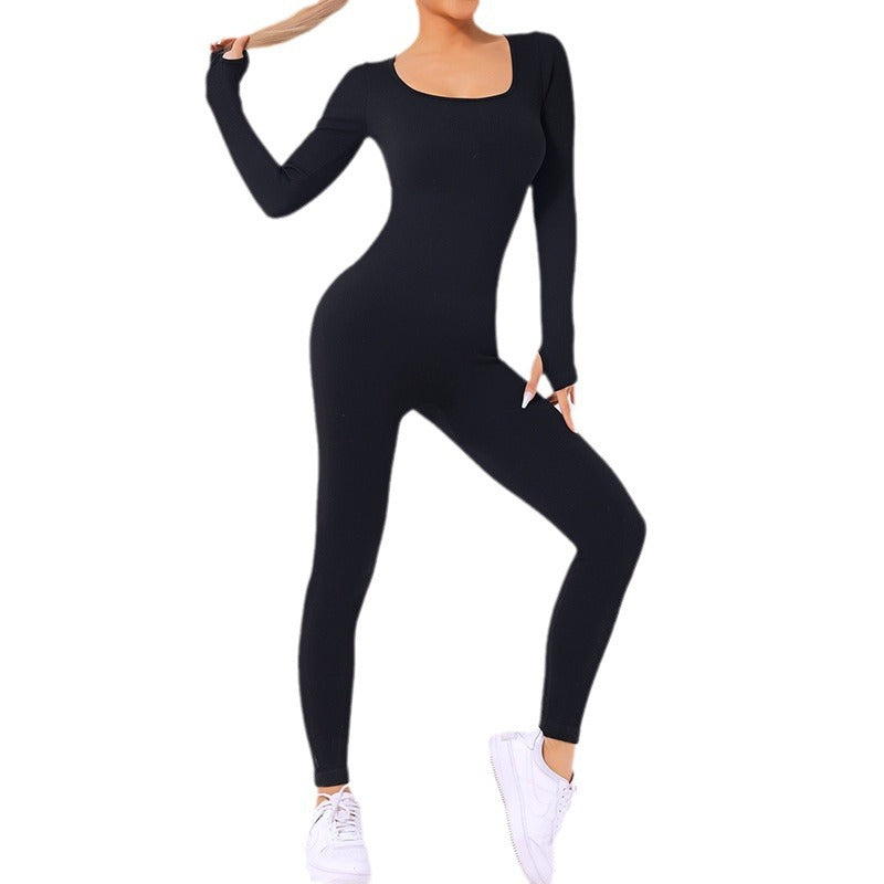 Seamless Long Sleeve Yoga Jumpsuit for Women Ultra Comfortable Quick Dry Workout Outfit for Fitness Running