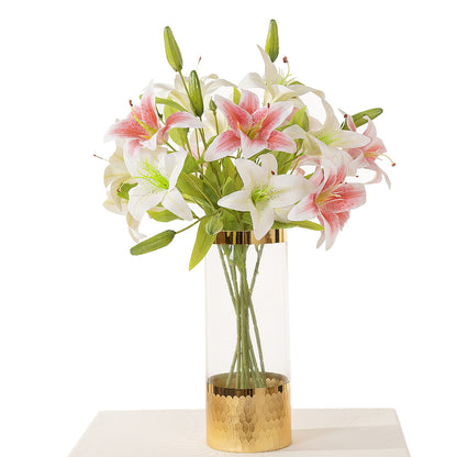 Stunning Double-Ended 3D Printed Lily Artificial Flowers for Home Decor – Stylish INS-Inspired Decorative Accent Perfect for Weddings and Special Occasions | Model MW31587