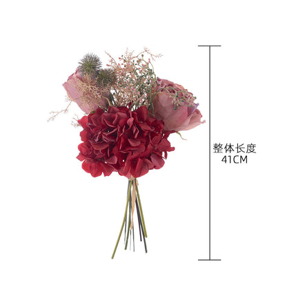 Realistic Dried Rose Bouquet for Home Décor - Perfect for Weddings and Special Events - INS Style Faux Floral Arrangement YC1039