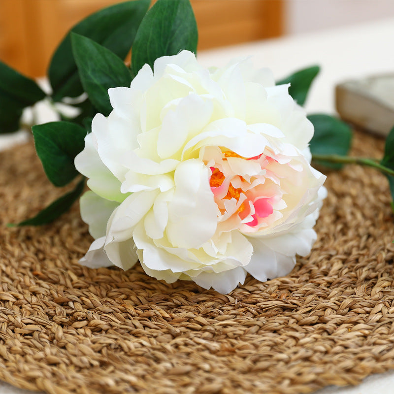 Stunning Faux Peony Flower for Weddings and Housewarming Celebrations - Vibrant Red Decorative Plastic Piece for Lasting Elegance