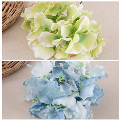 Realistic Hydrangea Flower Heads for Home Décor, Wedding Bouquets, Aisle Decorations, and Floral Walls - Artificial Silk Flowers (Model MW07356)