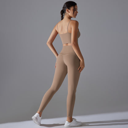 Women's Antibacterial Yoga Bra and High Waisted Butt Lifting Leggings Set for and Comfy Workouts