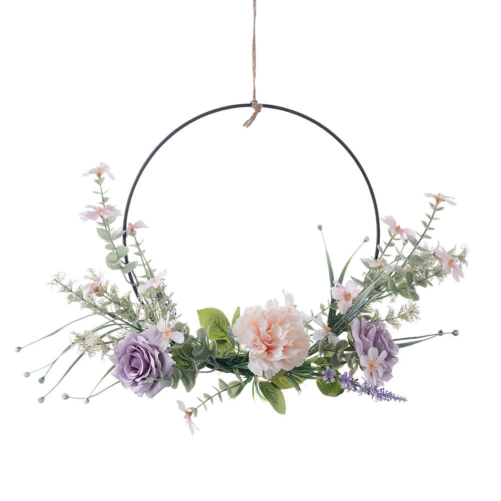 Elegant Yueting Peony and Rose Half-Circle Faux Flower Design - Perfect for Weddings and Home Décor as a Beautiful Bouquets or Wall Hanging (CF01297)