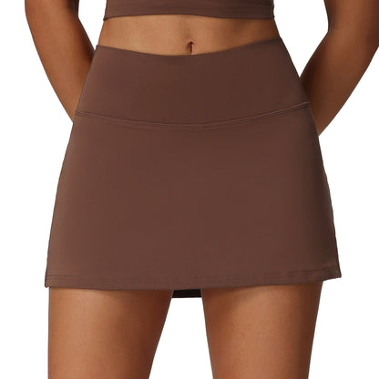 Women s Pocket Gym Tennis Skirt with Built in Shorts Anti See Through Sports Skirt with Layered Look for Yoga and Casual Wear