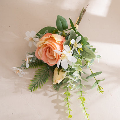 Lina Rose Eucalyptus Faux Floral Wedding Bouquet - Elegant Handheld Arrangement and Wall Decoration CF01260, Perfect for Weddings and Home Decor