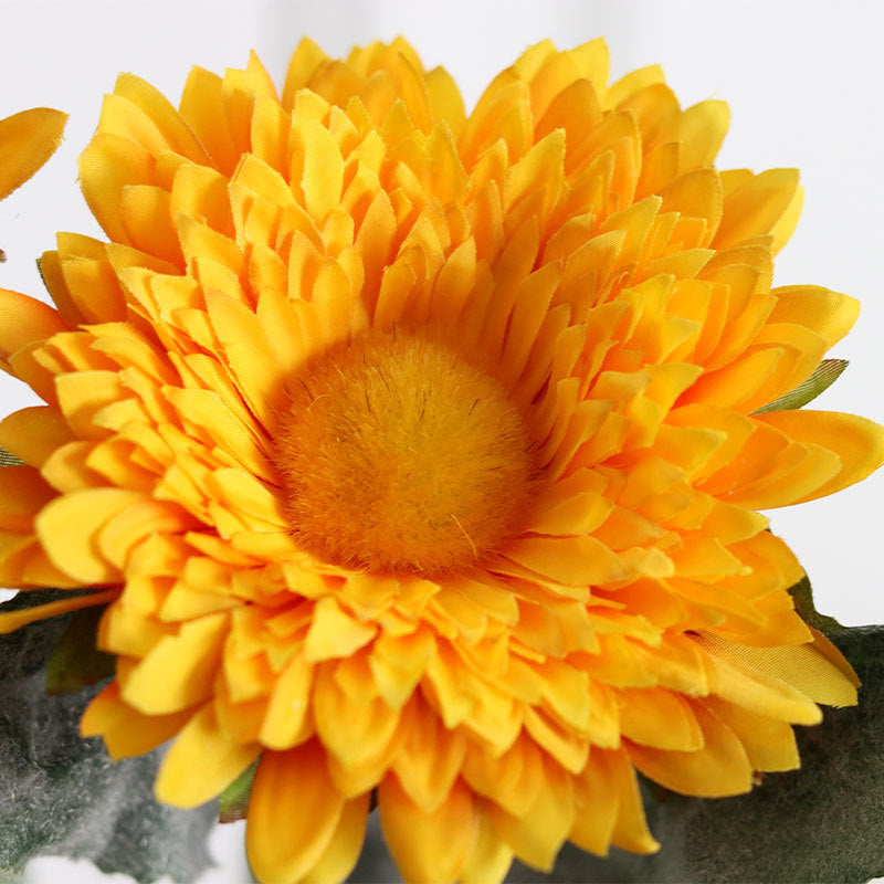 Multi-Layered Sunflower Teddy Realistic Artificial Silk Flowers - Stunning Decorative Props for Photography, Home Decor, and Event Styling