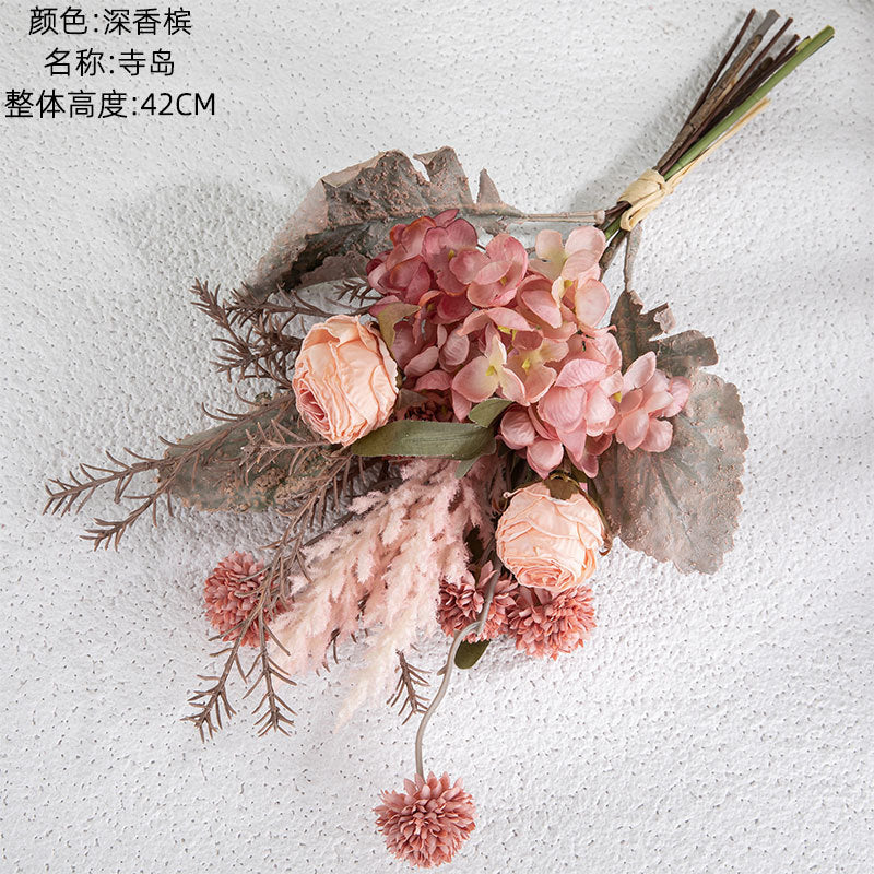 Beautifully Crafted Artificial Flower Bouquet for Home Décor – Stunning Wedding Handheld Rose Arrangement & Wall Decorations - CF01204