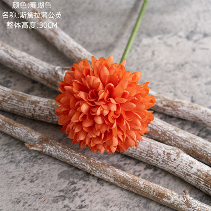 Stella Dandelion Ping Pong Flower Faux Floral Arrangement – Perfect Home Décor for Weddings and Celebrations, INSYC1131