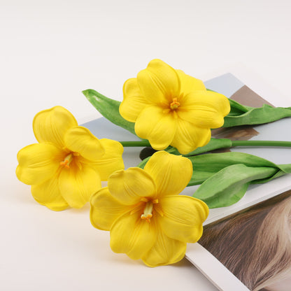 Opening Tulip Artificial Flowers - Elegant Home Décor for Living Room and Dining Table - Realistic Touch for Upscale Decoration