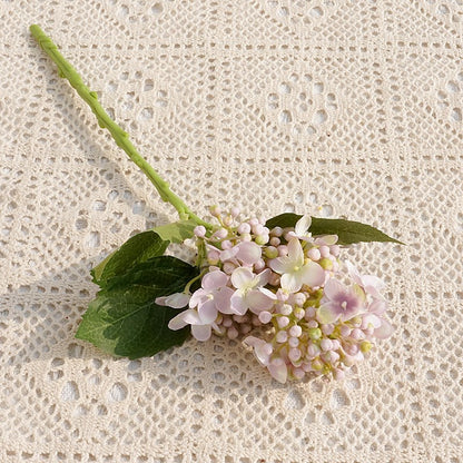 Realistic Hydrangea Flower Bouquet - Short Stem Faux Hydrangea Blooms for Home Decor, Wedding Decorations, Photography Props & Event Styling