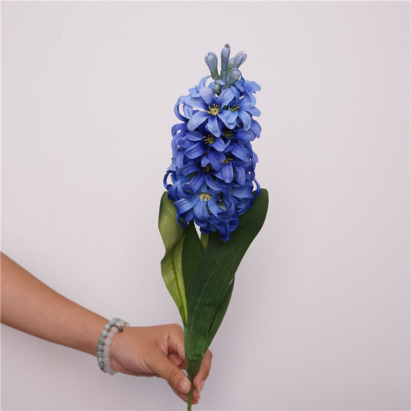 Realistic Delphinium and Hyacinth Artificial Flowers - Single Purple Violet Stem for Home Decor, Wedding Decorations, and Photography Props in Beautiful Blue