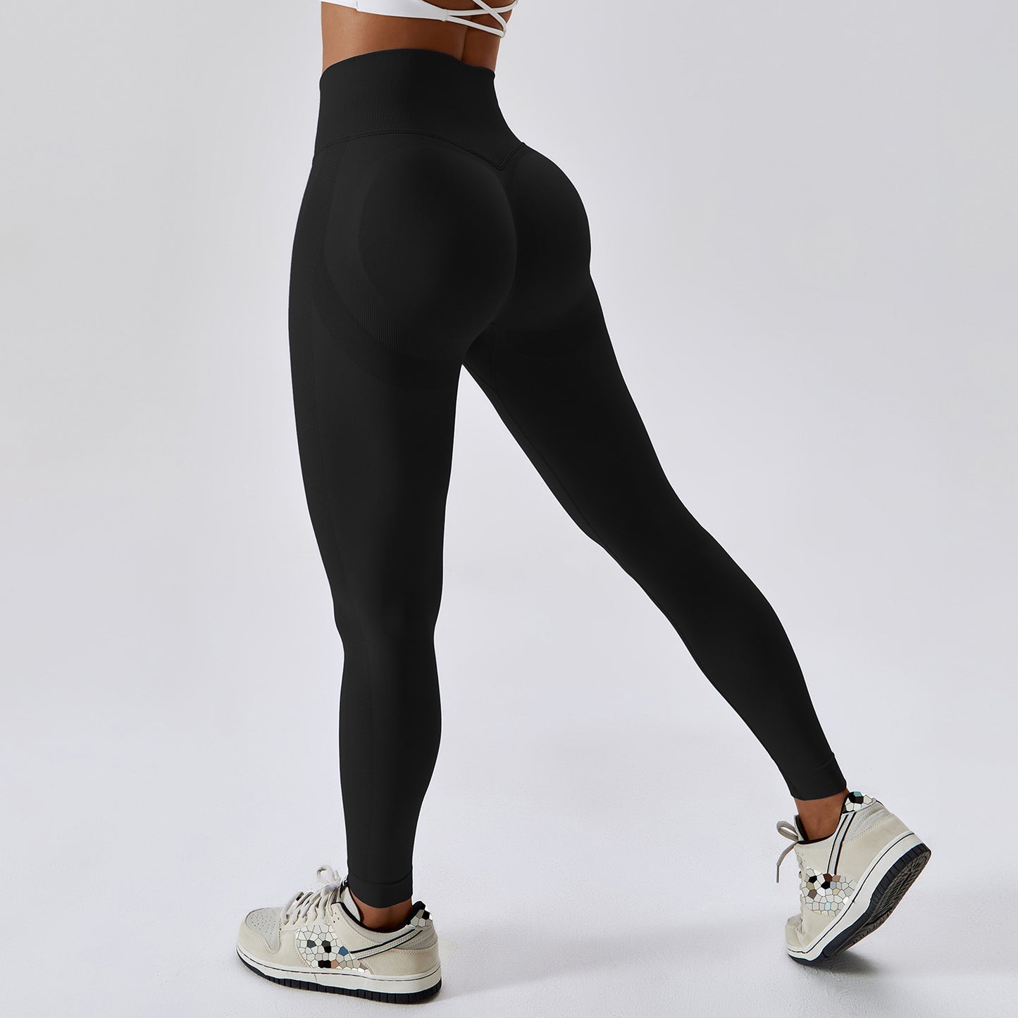 Seamless High Waisted Women s Yoga Pants Tummy Control Compression Leggings for Cycling Running and Workout Style 4685