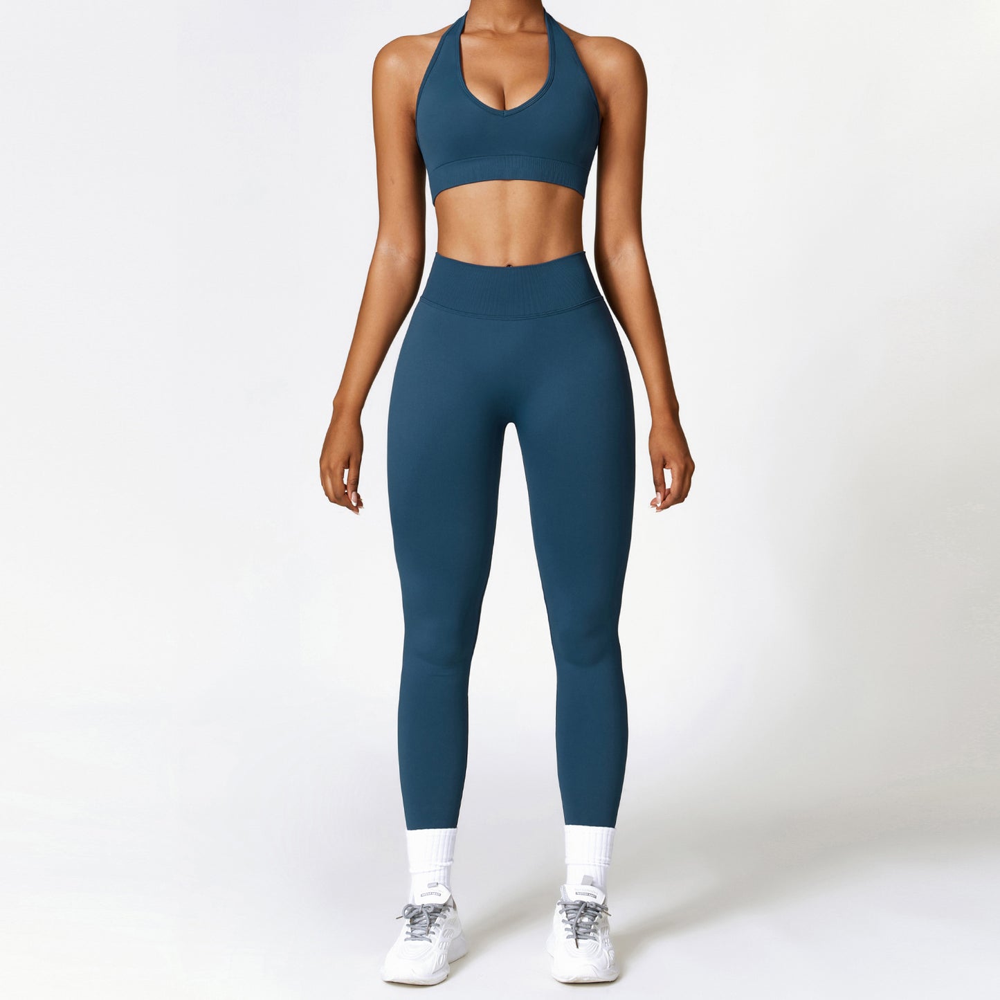 Seamless Body Sculpting Yoga Set for Women Quick Dry Activewear with Beautiful Back Design for Running and Fitness 7318