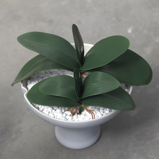 Realistic Artificial Orchid Leaves -  Faux Greenery Accessories for Floral Arrangements and Home Décor - Lifelike Touch with Root Detail