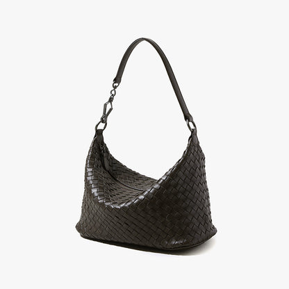 Luxury Handcrafted Braided Sheepskin Crossbody Bag for Women Versatile Genuine Leather Tote and Handbag