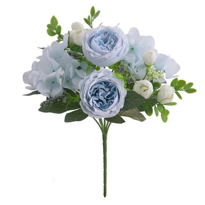 Realistic Faux Flowers for Weddings: Silk Hydrangea Peony Bridal Bouquet and Aisle Decor - Perfect for Rustic Theme Events