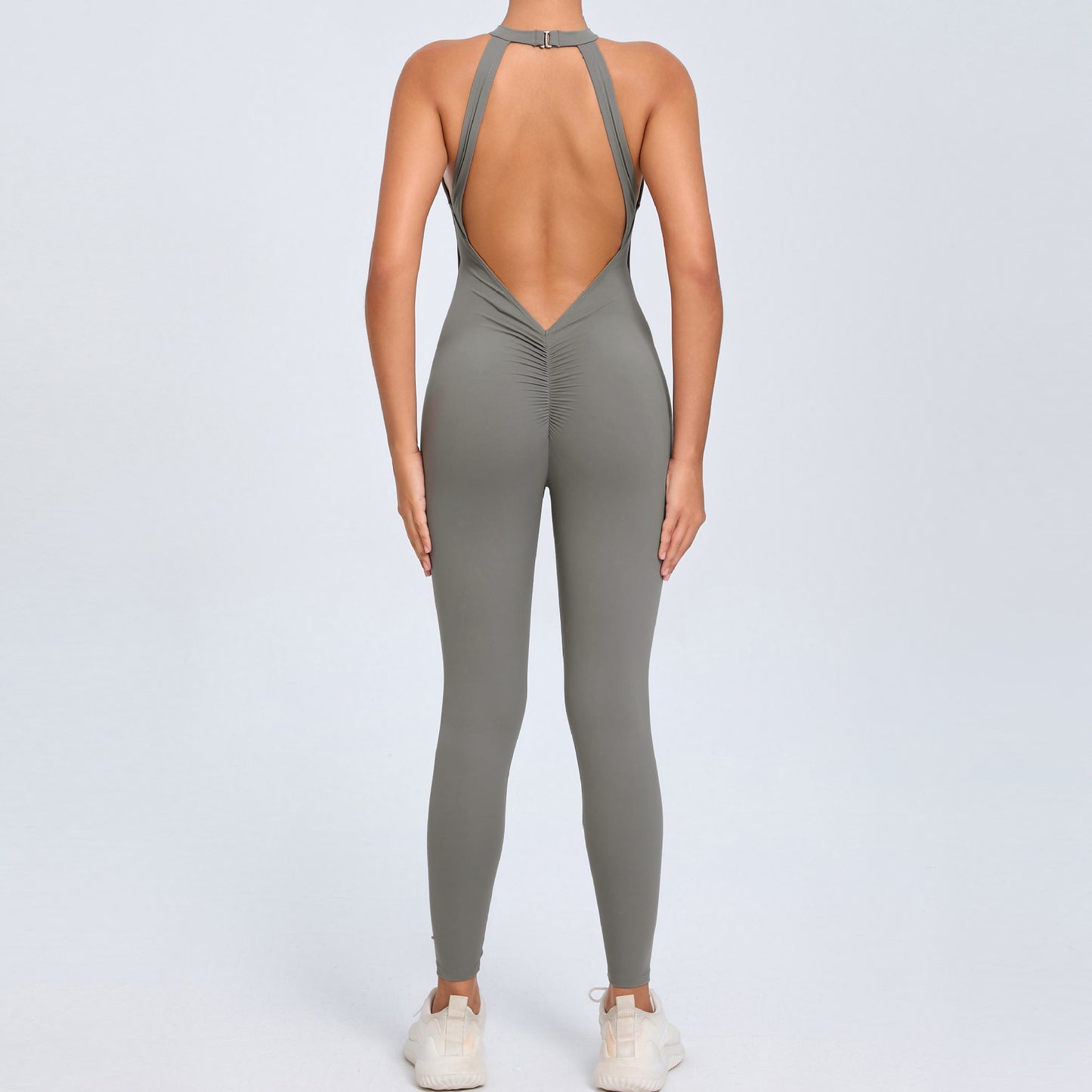 Women's Quick Dry Yoga Bodysuit Elastic Fitness Shaping Jumpsuit for Comfort and Flexibility