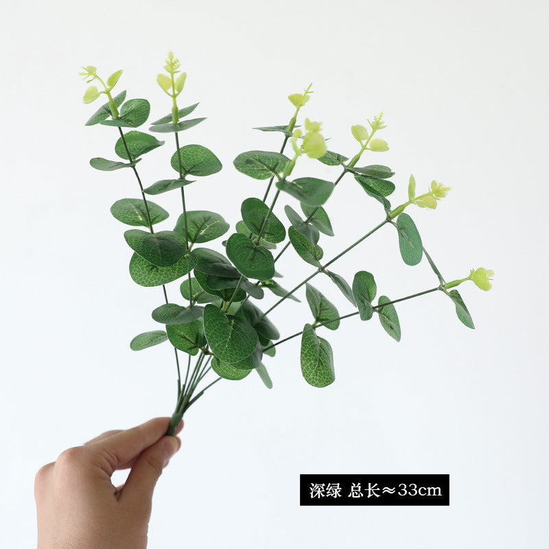 Realistic 7-Branch Small Leaf Money Plant - Perfect Floral Arrangement Accessory for Weddings & Elegant Home Decor