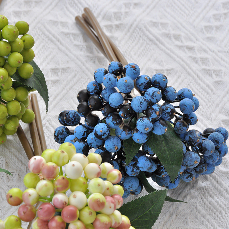 Realistic Artificial Berry Cluster for Wedding Decor, Home Accent, Photography Props, and Christmas Decorations – Perfect Faux Fruits for Festive Settings