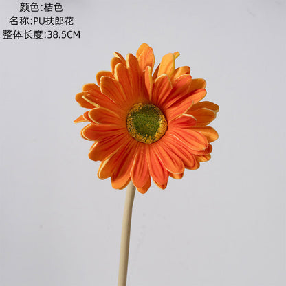 Realistic PU African Daisies & Furlong Flowers - INS Style Wedding & Home Decor Faux Flowers for Lasting Elegance - Model MW01513