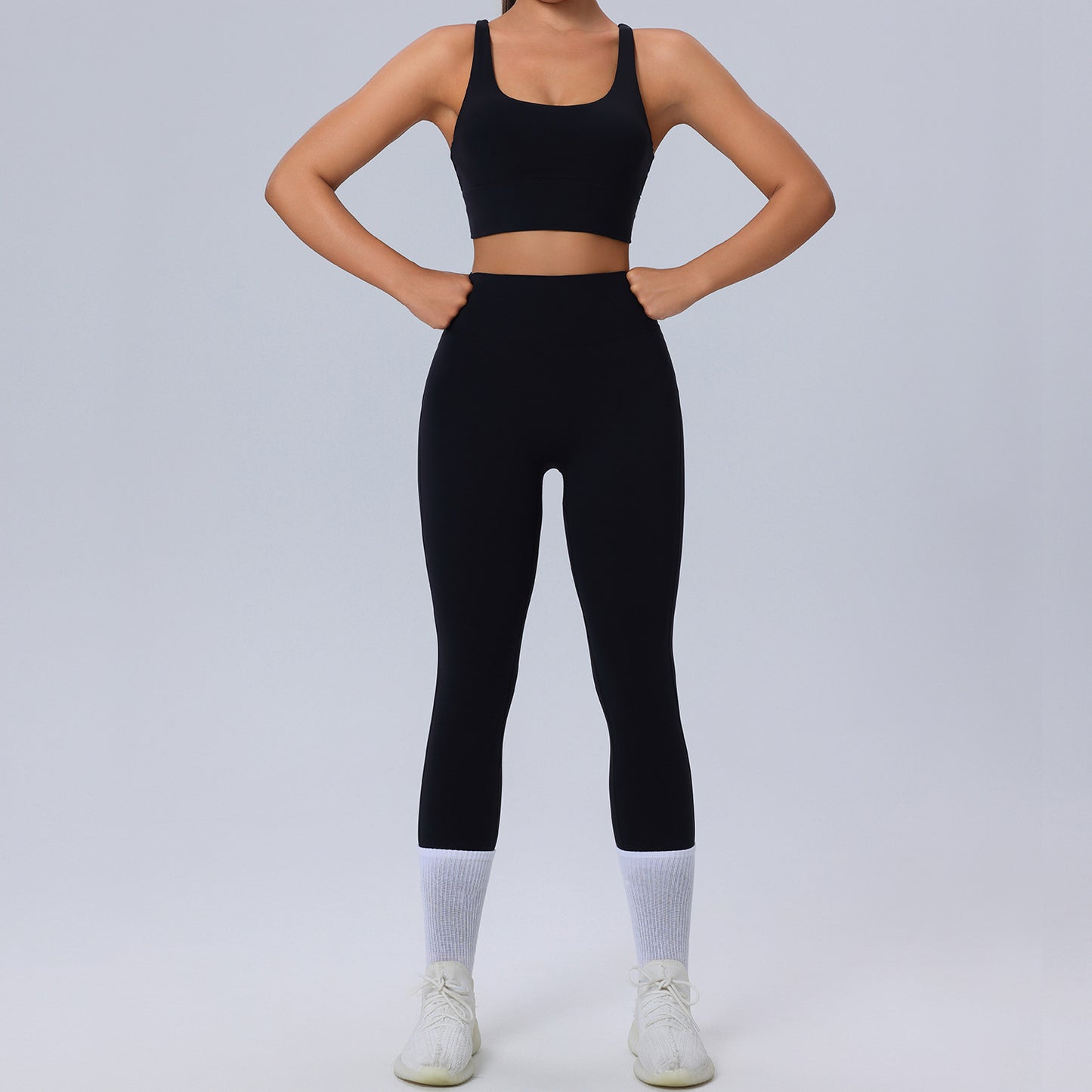 Plus Size Yoga Outfit Set for Women Soft Fleece Style Stretchy Activewear with High Breathability and Comfort for All Fitness Levels